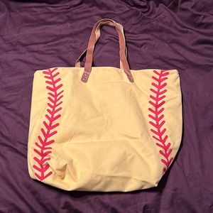 Softball tote bag
